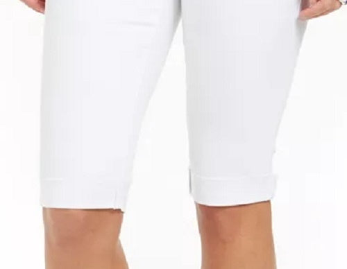 Style & Co Women's Cuffed Skimmer Denim Shorts White Size 6