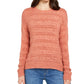 Style & Co Women's Petite Tape-Yarn Pullover Sweater Orange Size Petite Small