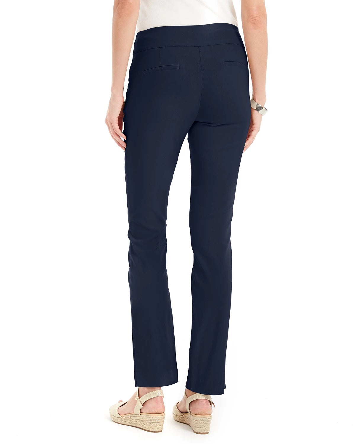 Charter Club Women's Cambridge Straight-Leg Pants Blue Size 4