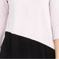 Alfani Women's Colorblocked Asymmetrical Top Purple Size Large