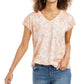Style & Co Women's Medallion Graphic-Print T-Shirt Red Size Large