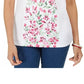 Karen Scott Women's Floral Print Top Pink Size Petite Small