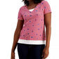 Karen Scott Women's Petite Sailor T-Shirt Bright Red Size Medium