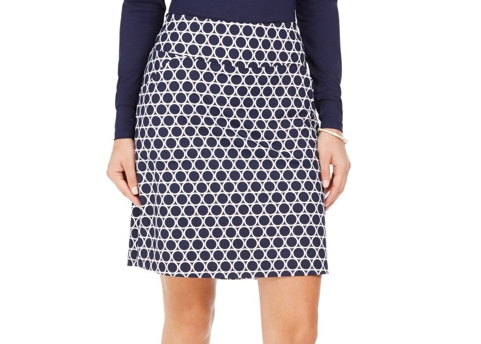 Charter Club Women's Printed Skort Blue Size Medium