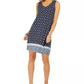 Style & Co Women's Cross-Back Printed Dress Navy Size Small