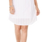 Style & Co Women's Textured Cotton Dress White Size Large