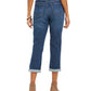 Style & Co Women's Curvy Fit Ripped Girlfriend Jeans Turq/Aqua Size 6