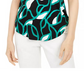 Alfani Women's Printed T-Shirt Green Size Small