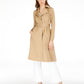INC International Concepts Women's Plus Size Long Lace-Back Trench Coat Brown Size 1X