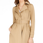 INC International Concepts Women's Plus Size Long Lace-Back Trench Coat Brown Size 1X