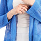 Alfani Women's Stitch Open Front Solid Cardigan Sweater Blue Size X-Large
