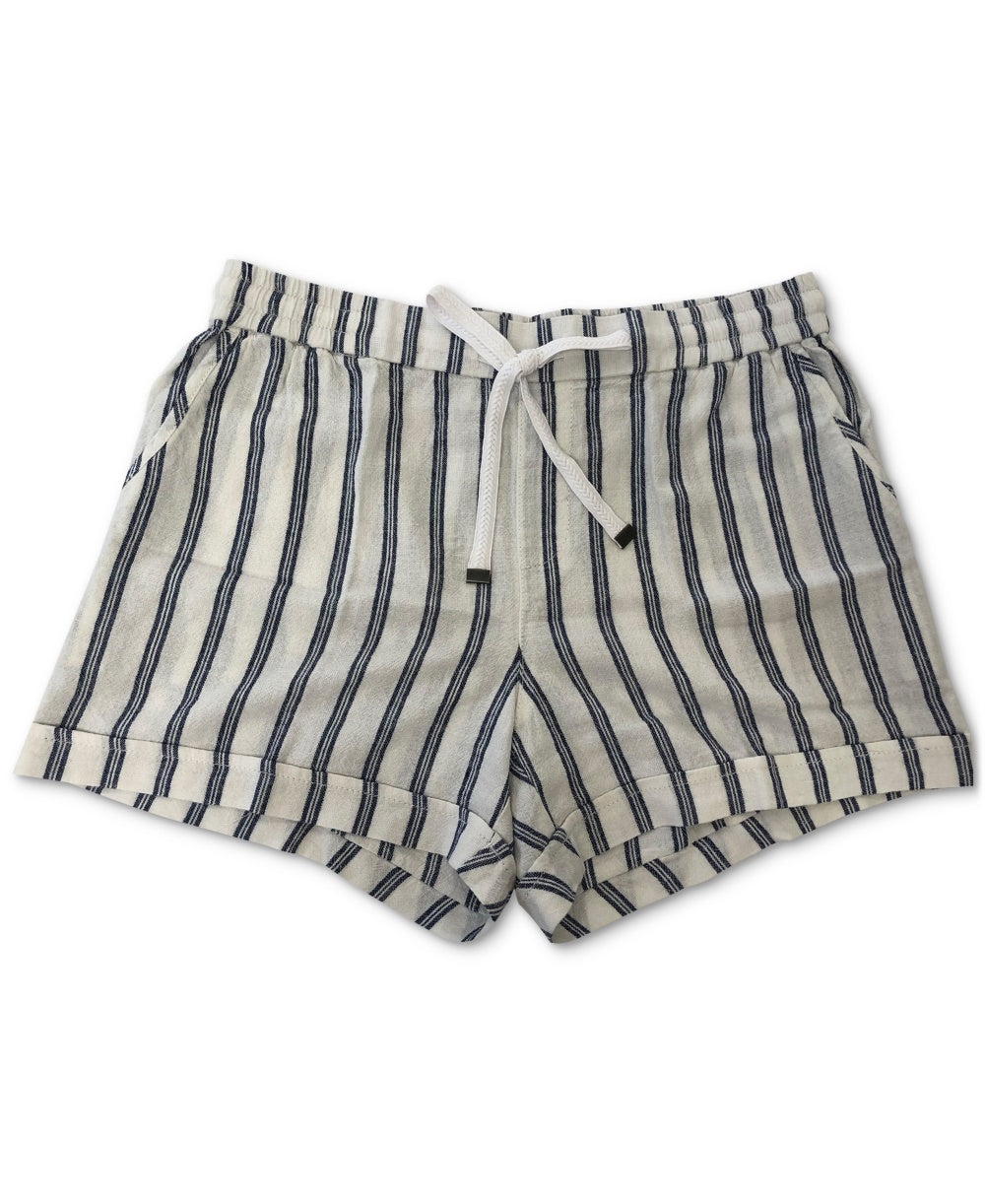 Style & Co Women's Striped Shorts White Size Large