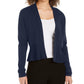Charter Club Women's Open-Front Peplum Cardigan Blue Size Large