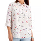 Charter Club Women's Linen Nautical-Print Blouse White Size X-Large