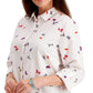 Charter Club Women's Linen Nautical-Print Blouse White Size X-Large