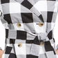 Charter Club Women's Checkered Trench Coat Black Size Large
