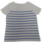 Charter Club Women's Blouse Stripe Eyelet Trim Blue Size Medium
