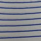 Charter Club Women's Blouse Stripe Eyelet Trim Blue Size Medium