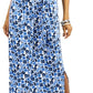 Charter Club Women's Sheath Dress Small Floral Tie Waist Blue Size Small
