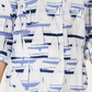 Charter Club Women's Sailboat Print Shirt White Size Medium
