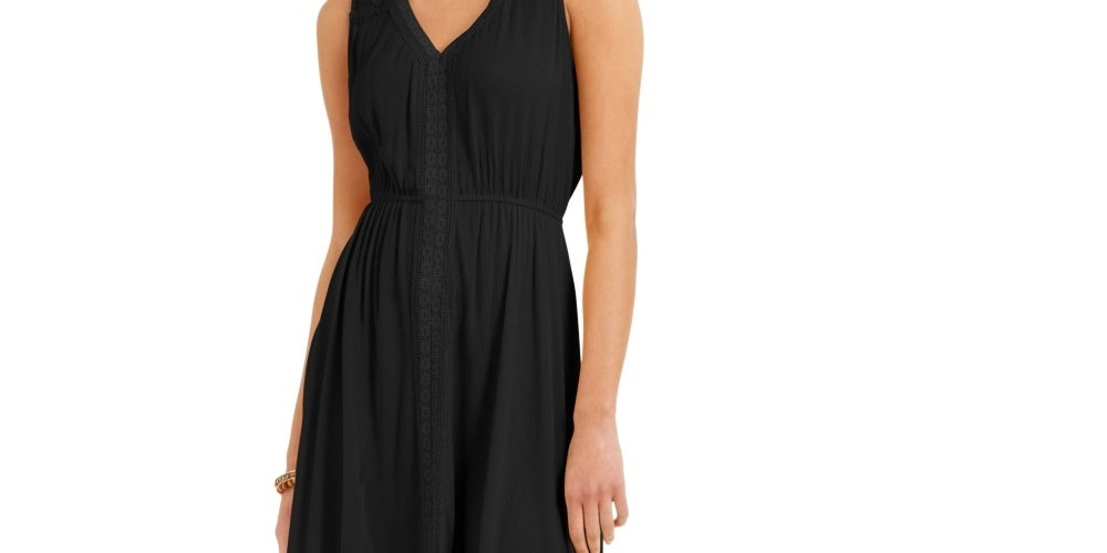 Style & Co Women's Handkerchief Hem Dress Black Size Small