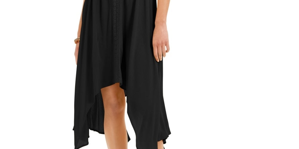 Style & Co Women's Handkerchief Hem Dress Black Size Small