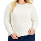 Style & Co Women's Boucle Sweater Natural Size Extra Large