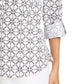 Charter Club Women's Printed Tab-Sleeve Shirt White Size Medium