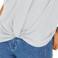 Style & Co Women's Lace-Inset Top Gray Size Medium