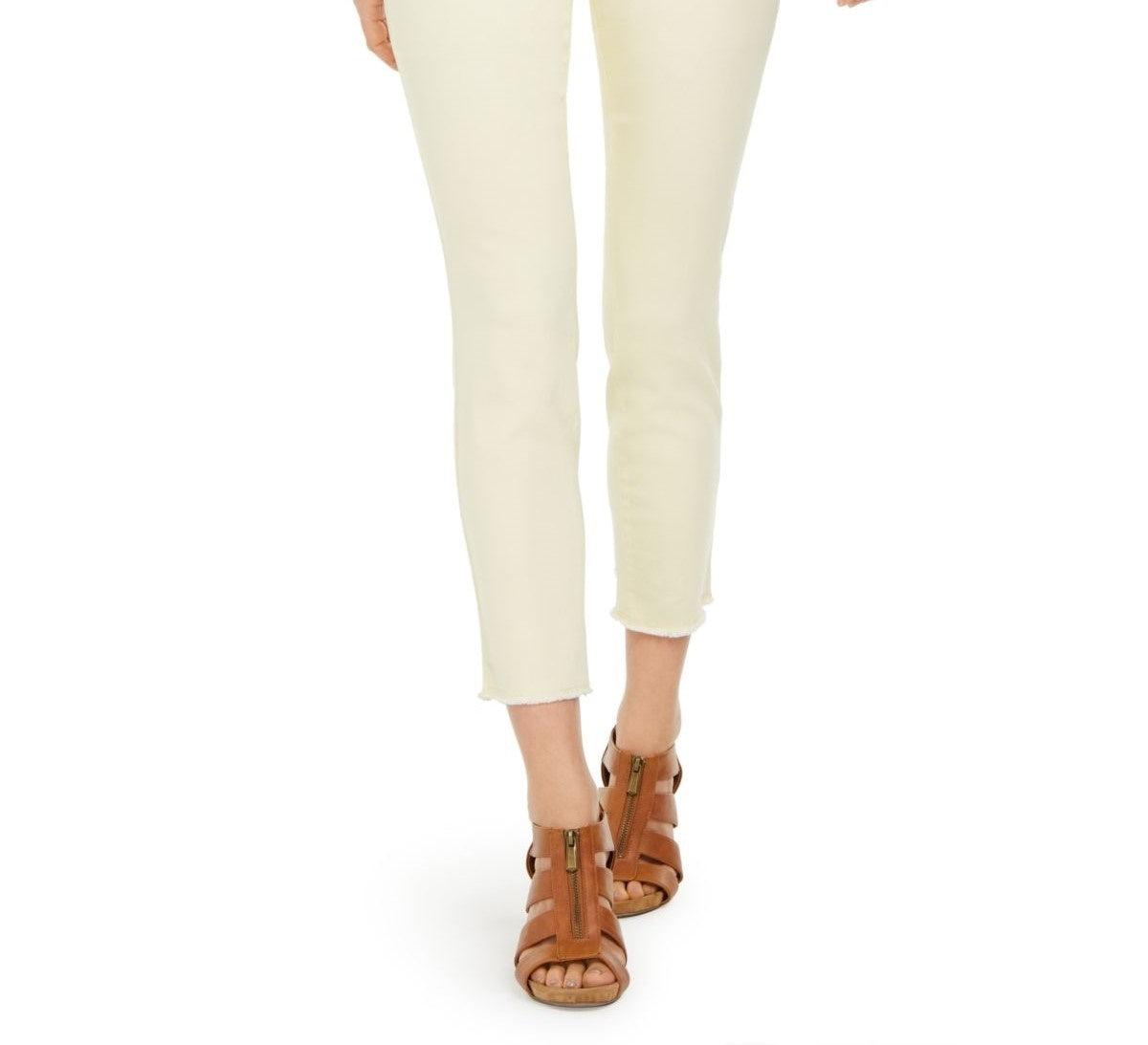 Style & Co Women's Light Wash Skinny Ankle Jeans Dark Yellow Size 12