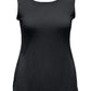JM Collection Women's Textured Button Tank Top  Black Size Small