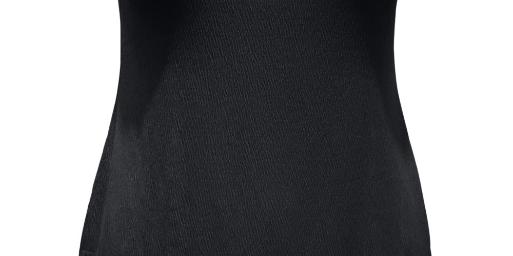 JM Collection Women's Textured Button Tank Top  Black Size X-Large