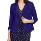 Mason Women's Navy Long Sleeve Open Cardigan Top Navy Size Small