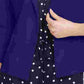 Mason Women's Navy Long Sleeve Open Cardigan Top Navy Size Small