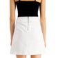INC International Concepts Women's Mini Denim Sailor Skirt White Size 2