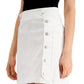 INC International Concepts Women's Mini Denim Sailor Skirt White Size 2