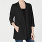 Karen Scott Women's 3/4 Sleeve Cozy Cardigan Black Size Medium