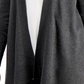 JM Collection Women's Textured Hem Cascade Front Cardigan Grey Size Medium