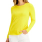 Style & Co Women's Long-Sleeve Top Yellow Size Large