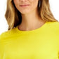 Style & Co Women's Long-Sleeve Top Yellow Size Large
