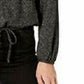 BCX Juniors' Textured Cowlneck Drawstring Sweater Black Size Medium