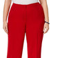 Kasper Women's Straight Leg Modern Dress Pants Red Size 20W