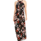 INC International Concepts Women’s Floral Print Halter Maxi Dress Black Size18