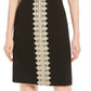 Pappagallo Women's Sleeveless Jewel Neck Above The Knee Shift Evening Dress Black Size 18