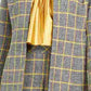 Kasper Women's Open Front Plaid Jacket Yellow Size 4