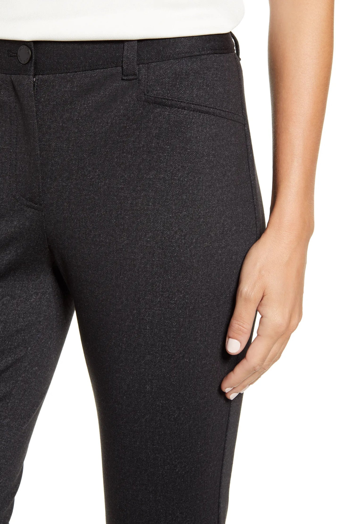 Anne Klein Women's Zip Fly Leggings Grey Size 16