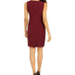 Kasper Women's Embellished Sheath Dress Wine Wine Size 16