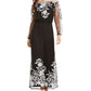 INC International Concepts Women's Embroidered Off-The-Shoulder Maxi Dress Black Size 8