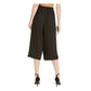 Anne Klein Women's Black Polka Dot Wide Leg Shorts Charcoal Size X-Large
