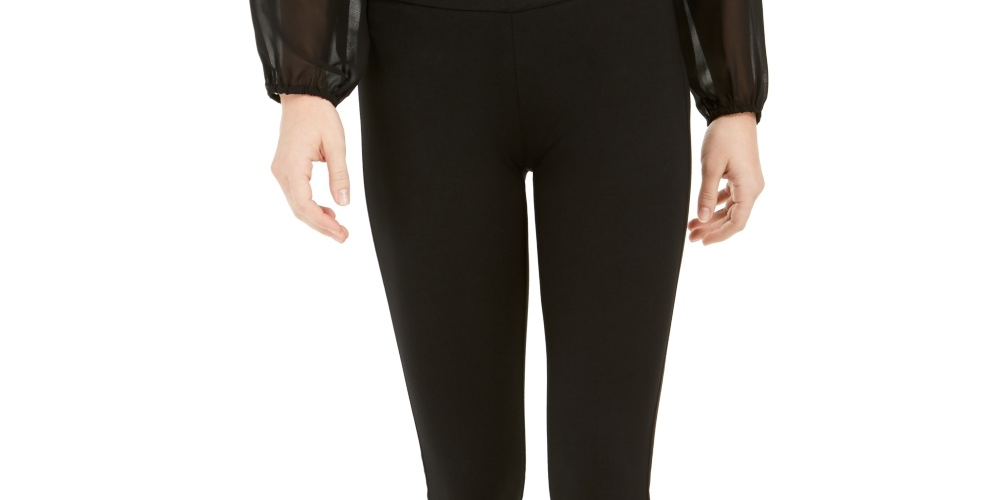 Bar III Women's Skinny Pull On Dress Pants Black Size X-Small
